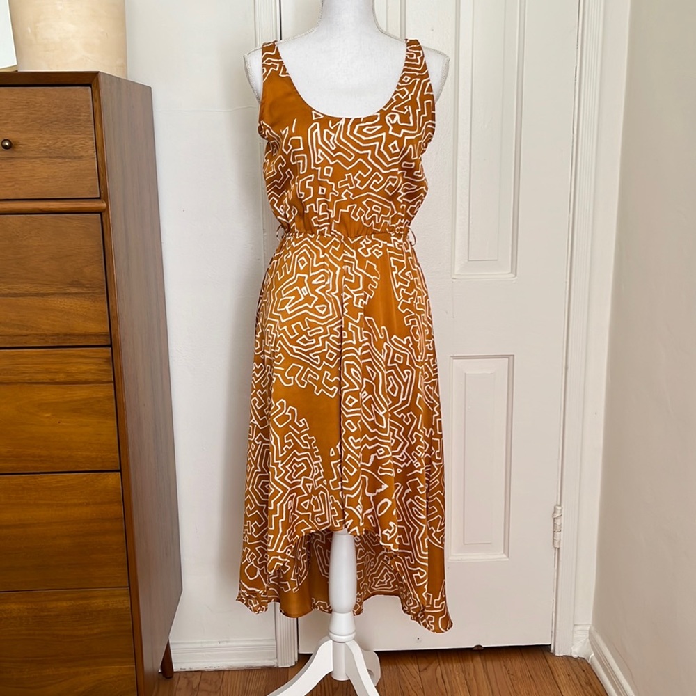 Silky, Abstract, high/low, summer dress
